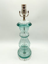 Load image into Gallery viewer, Green Glass Baluster Lamp,  ~23&quot;