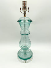 Load image into Gallery viewer, Green Glass Baluster Lamp,  ~23&quot;