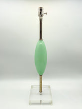 Load image into Gallery viewer, Green Murano Glass/Nickel Table Lamp