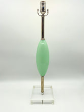 Load image into Gallery viewer, Green Murano Glass/Nickel Table Lamp