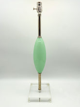 Load image into Gallery viewer, Green Murano Glass/Nickel Table Lamp