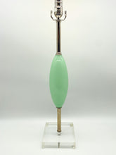Load image into Gallery viewer, Green Murano Glass/Nickel Table Lamp