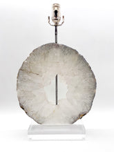 Load image into Gallery viewer, Grey/White Agate Slab Lamp, ~28&quot;