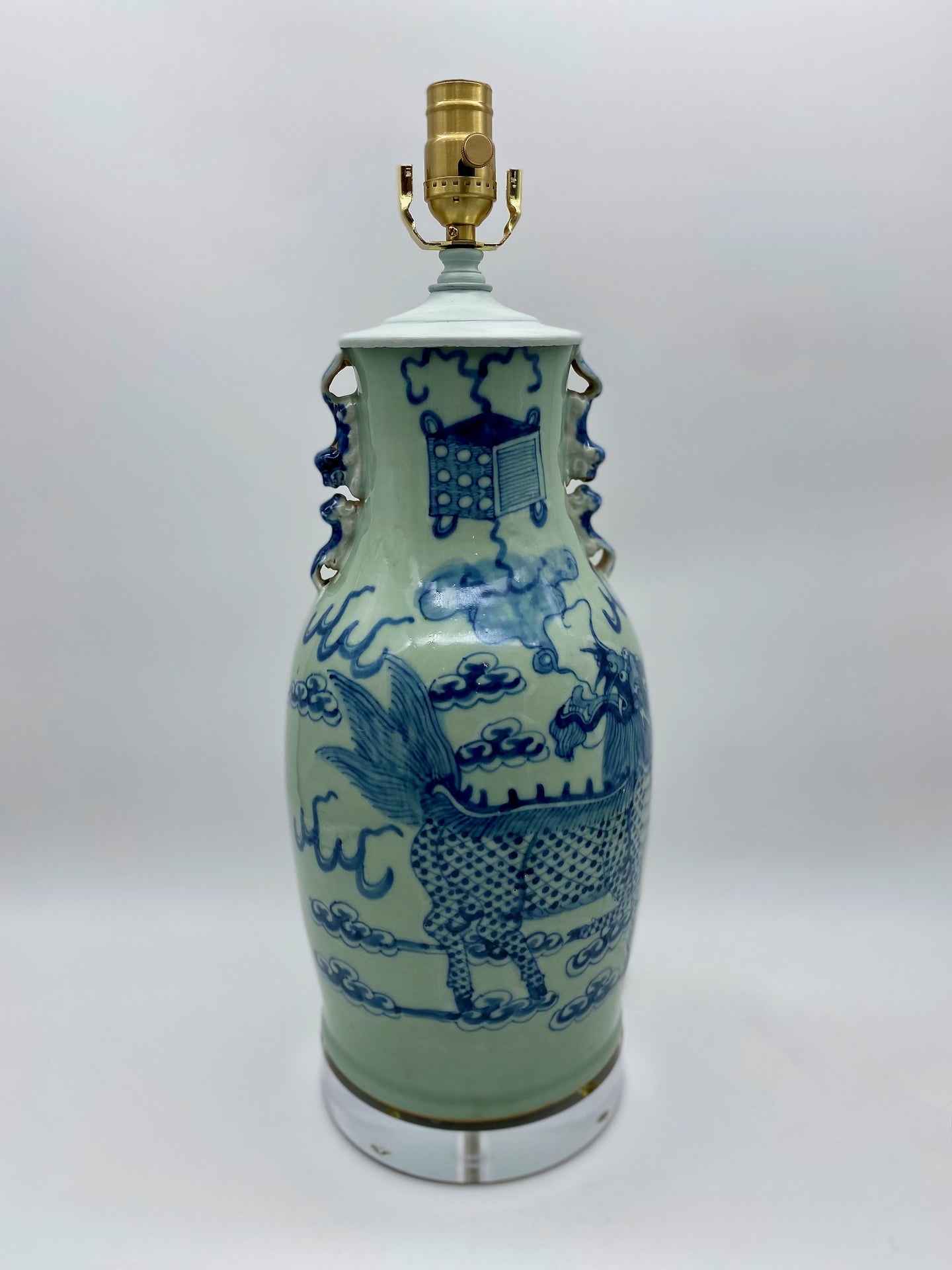 Blue-Vase-Ceramic-Lamp.-18in.tall-(to-harp-saddle)