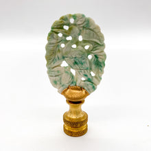 Load image into Gallery viewer, finial, lamp finial, finials, Dallas lampshades, Dallas finials, Dallas lamps, cabochon, carved, carving, seagull, crane, tropical, lampshades