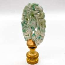Load image into Gallery viewer, finial, lamp finial, finials, Dallas lampshades, Dallas finials, Dallas lamps, cabochon, carved, carving, seagull, crane, tropical, lampshades