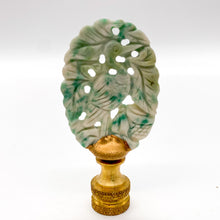 Load image into Gallery viewer, finial, lamp finial, finials, Dallas lampshades, Dallas finials, Dallas lamps, cabochon, carved, carving, seagull, crane, tropical, lampshades
