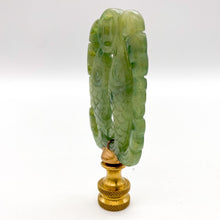 Load image into Gallery viewer, Jade Twin Fish Finial, 3-1/8&quot;