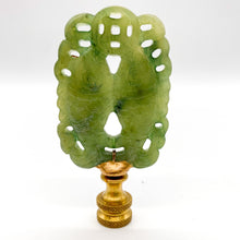 Load image into Gallery viewer, Jade Twin Fish Finial, 3-1/8&quot;