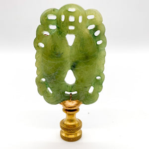 Jade Twin Fish Finial, 3-1/8"