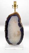 Load image into Gallery viewer, Large Brazilian Agate Dark Blue/White Slab