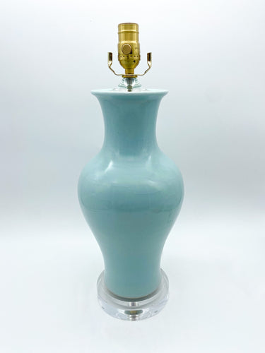 Light Blue Fish Tail Vase Table Lamp