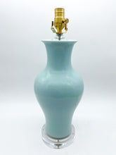 Load image into Gallery viewer, Light Blue Fish Tail Vase Table Lamp