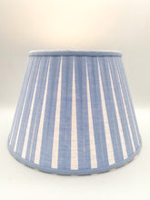 Load image into Gallery viewer, Linen Box Pleat Empire, 12", Blue Chambray