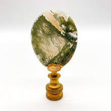 Load image into Gallery viewer, lamps, lamps store, lighting store, Dallas lampshade store, Dallas lamps, interior design Dallas, lampshade store, lampshades Dallas, lamp finial, finials, cabochon finial, green finial, mineral finial