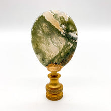 Load image into Gallery viewer, lamps, lamps store, lighting store, Dallas lampshade store, Dallas lamps, interior design Dallas, lampshade store, lampshades Dallas, lamp finial, finials, cabochon finial, green finial, mineral finial
