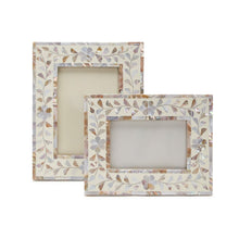Load image into Gallery viewer, Floral pattern, mother of pearl, inlay, picture frame, picture frames, pearl, pearly, pearlescent, floral