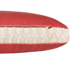 Margot 22" x 22" Blush/Coral Pillow