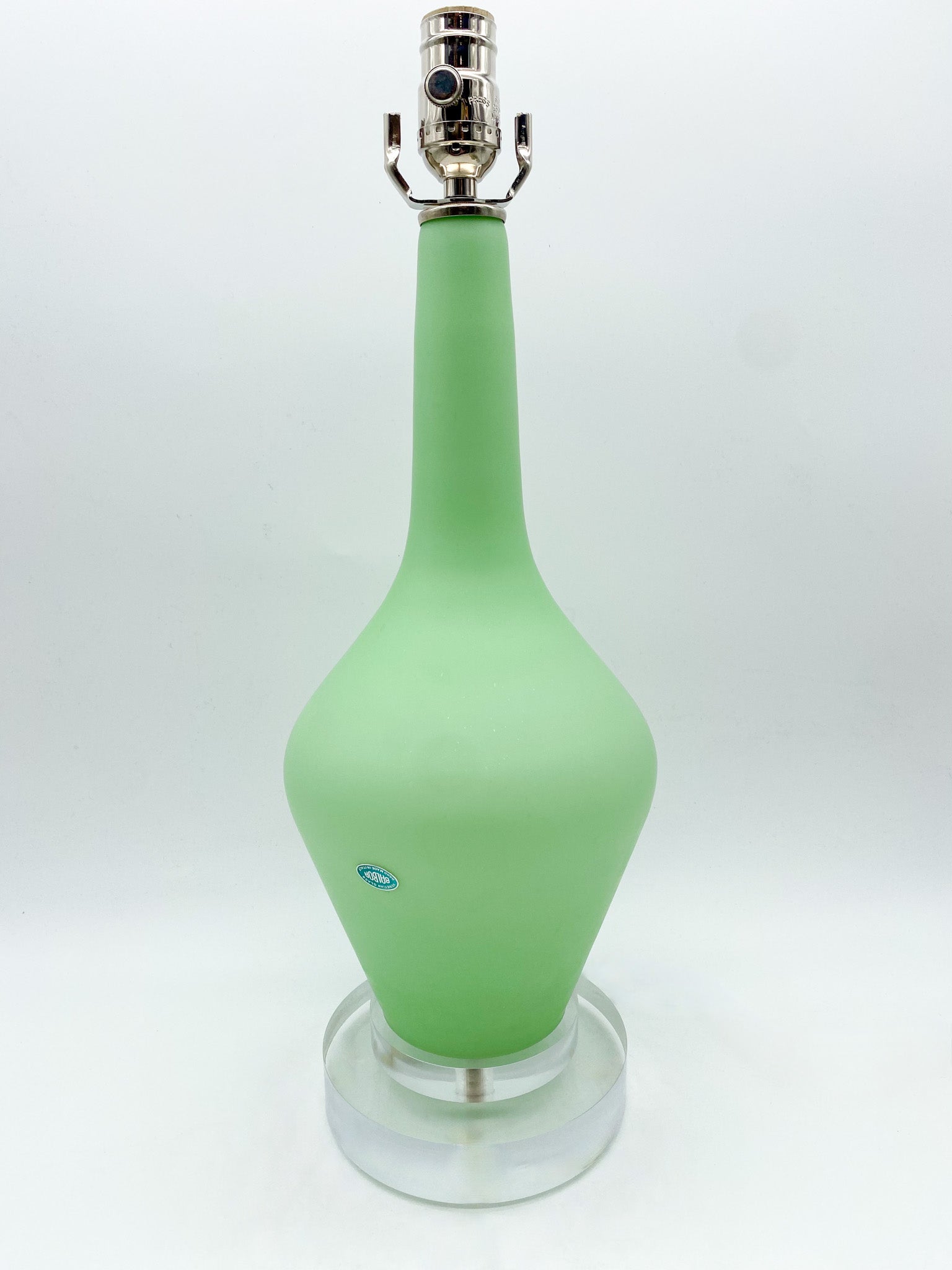 Mid 60s Murano Lamp on Acrylic Base -mint green- – Enchanted Lighting