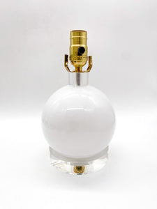 Milk Glass Globe Three Way Lamps