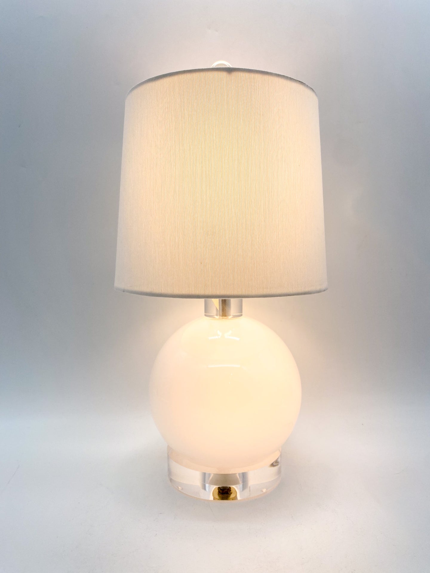 Milk Glass Globe Three Way Lamps