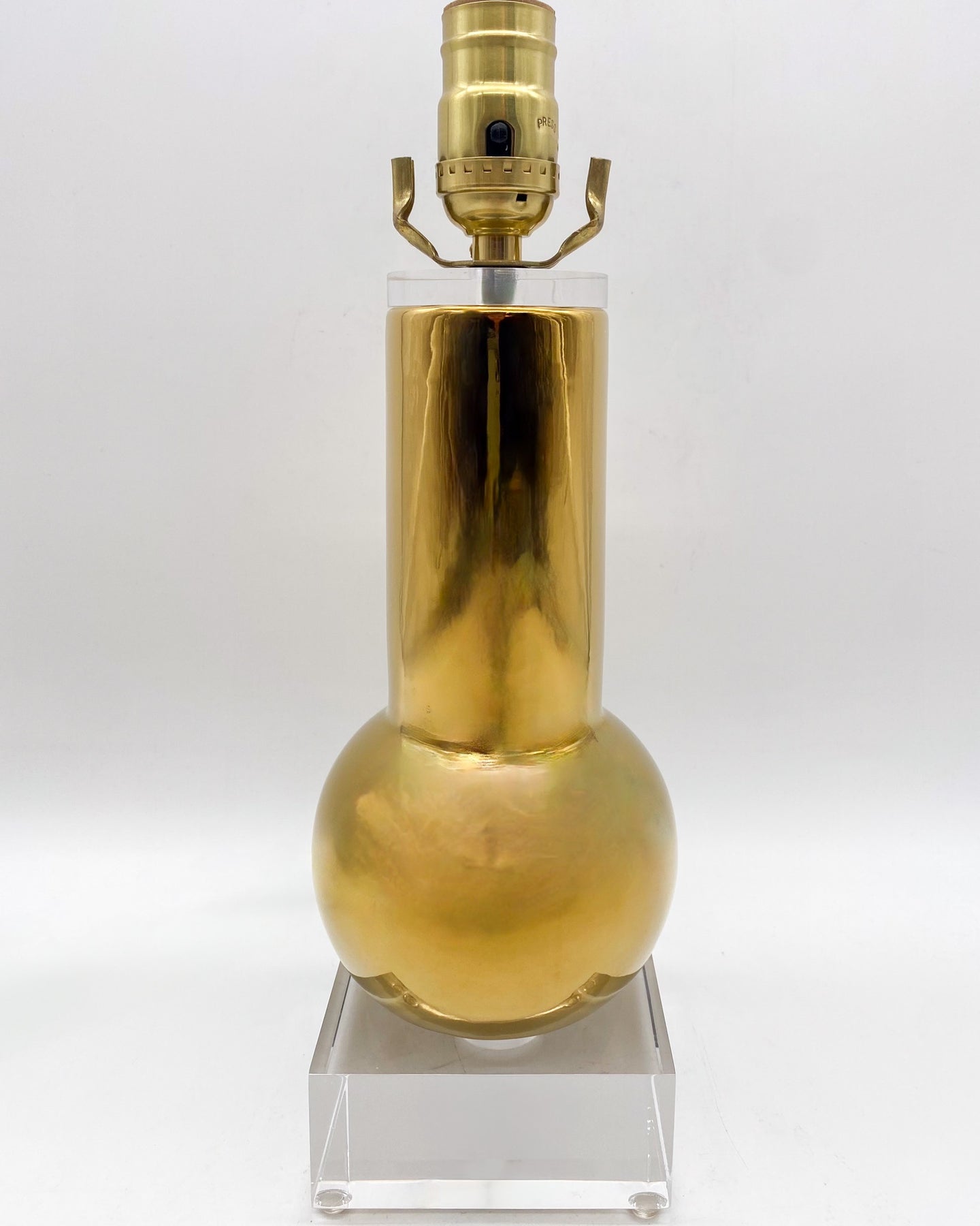 Mirror Gloss Gold Ceramic Mini Lamp, ~19