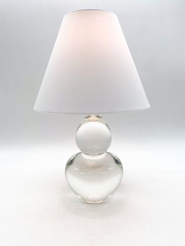 clear, glass, miniature, double gourd, solid glass, lamp, crystal, crystal glass