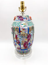 Load image into Gallery viewer, Multi Colored Cut Neck Vase Lamp