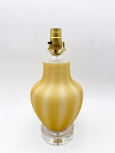 Load image into Gallery viewer, Murano Cased Glass Lamp, Yellow &amp; White, 19&quot;