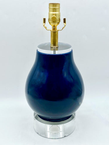 Navy Jar Table Lamp, ~22