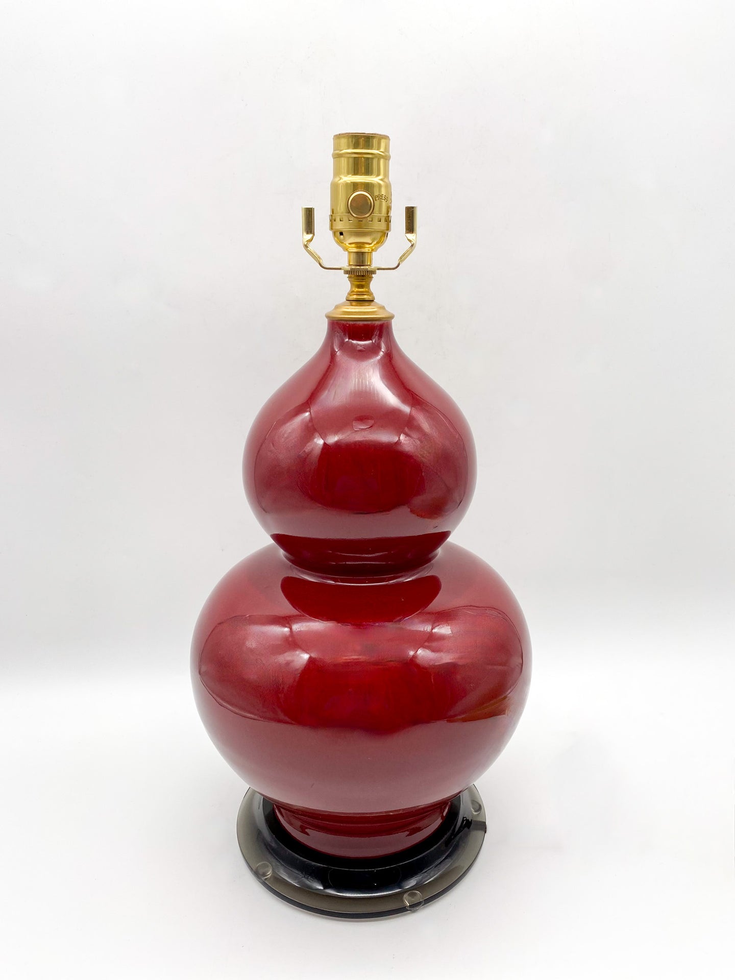 Oxblood Double Gourd Table Lamp