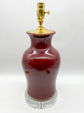 Load image into Gallery viewer, Oxblood Pottery Vase Lamp