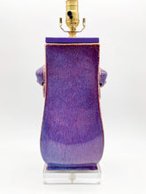 Load image into Gallery viewer, Purple Drip Glaze Rectangular Vase Lamp