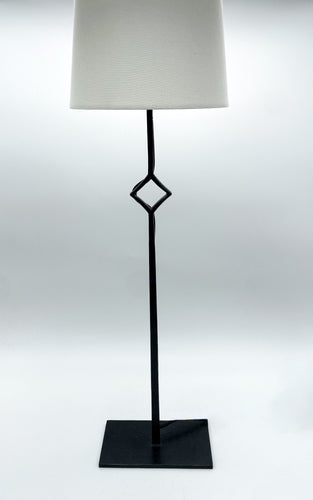 Pair of Black Decorative Iron Lamps
