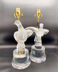 glass doves, doves lamps, lalique, lalique lamps, lalique doves, acrylic base, Dallas lamps, Dallas lampshades, Dallas lamp store, Dallas lamp shades, Dallas lamp boutique, art glass lamps, French art glass, lampshades Dallas
