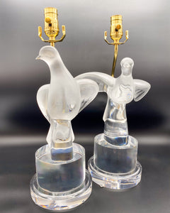 glass doves, doves lamps, lalique, lalique lamps, lalique doves, acrylic base, Dallas lamps, Dallas lampshades, Dallas lamp store, Dallas lamp shades, Dallas lamp boutique, art glass lamps, French art glass, lampshades Dallas