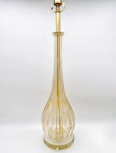 Palermo Lamp Hand Blown Clear and Gold Venetian Glass