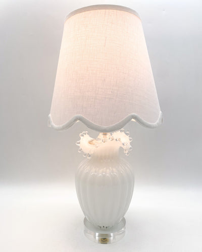 Pearly Opalescent Italianate Vase Lamp (10.5