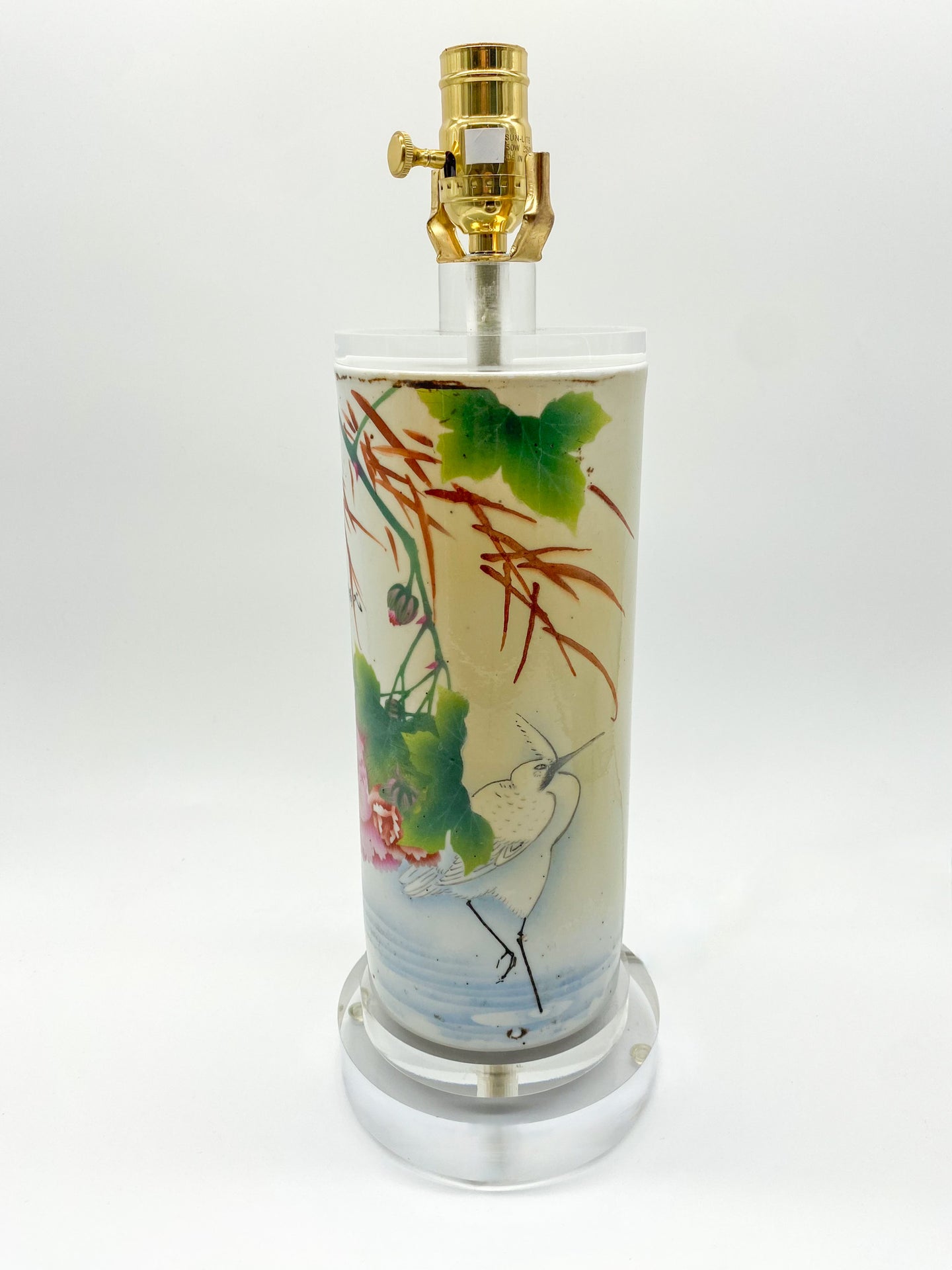 Peony/Bird-Hat-Stand-Table-Lamp.-14.5in.-(to-harp-saddle)