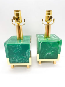 lamps, lamps store, lighting store, Dallas lampshade store, Dallas lamps, interior design Dallas, lampshade store, lampshades Dallas, green lamp, malachite green, acrylic green, tropical green, islamorada, cube lamp, desk lamp, decorative lamp, bookshelf lamp, modern lamp, contemporary lamp