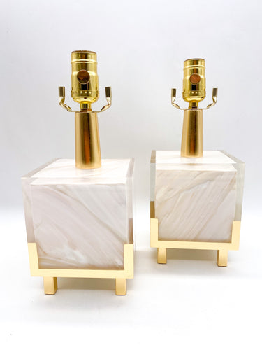 lamps, lamps store, lighting store, Dallas lampshade store, Dallas lamps, interior design Dallas, lampshade store, lampshades Dallas, acrylic lamp, acrylic block, pearly lamp, mother of pearl, brass, gold, cube lamp, square lamp, accent lamp, desk lamp, miniature lamp