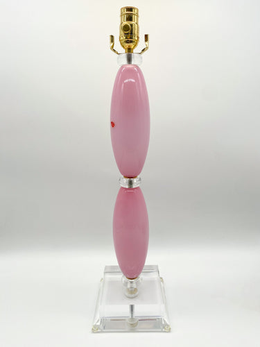 Pink Stacked Murano Glass Lamp