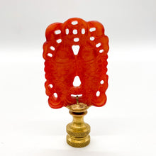 Load image into Gallery viewer, Rust Dyed Jade Twin Fish Finial, 2-3/4&quot;