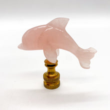 Load image into Gallery viewer, Rose Quartz Dolphin Finial, 2-1/4&quot;