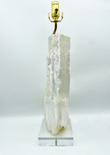 Load image into Gallery viewer, Satin Spar Lamp with Selenite Crystal Inclusion