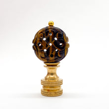 Load image into Gallery viewer, lamp finial detail, decorative lamp finial, ornamental lamp finial accent, lamp with decorative finial top, table lamp with finial detail, lamp finial in gold finish, brass lamp finial with classic shape, modern lamp finial with sleek silhouette, glass lamp finial with faceted design, crystal-style lamp finial detail, sculptural lamp finial accent, elegant lamp finial in warm brass tone,