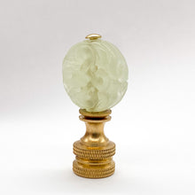 Load image into Gallery viewer, lamp finial detail, decorative lamp finial, ornamental lamp finial accent, lamp with decorative finial top, table lamp with finial detail, lamp finial in gold finish, brass lamp finial with classic shape, modern lamp finial with sleek silhouette, glass lamp finial with faceted design, crystal-style lamp finial detail, sculptural lamp finial accent, elegant lamp finial in warm brass tone,