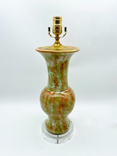 Slim Orange/Green Vase Table Lamp