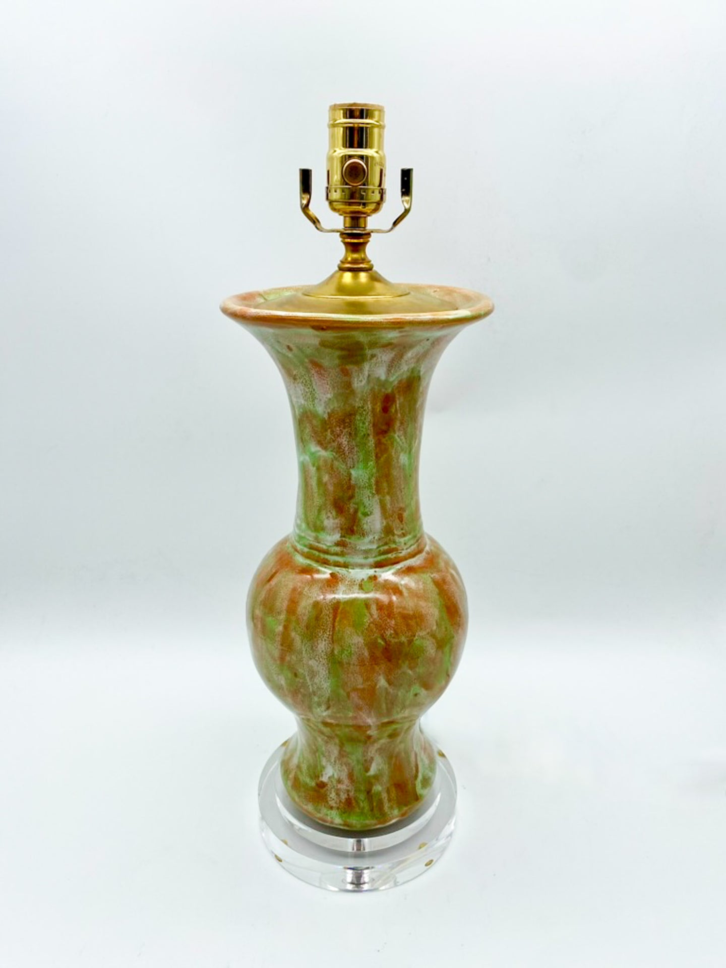 Slim Orange/Green Vase Table Lamp
