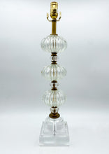 Load image into Gallery viewer, Stacked Clear Murano Glass Lamp
